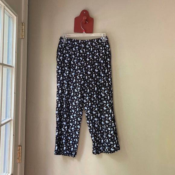 Chaps Black & Blue Floral Pj Set S - Picture 5 of 9